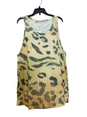 Vintage Diane Wednesday Leopard Print Cotton Tank Top One Size OS Made In Hollan